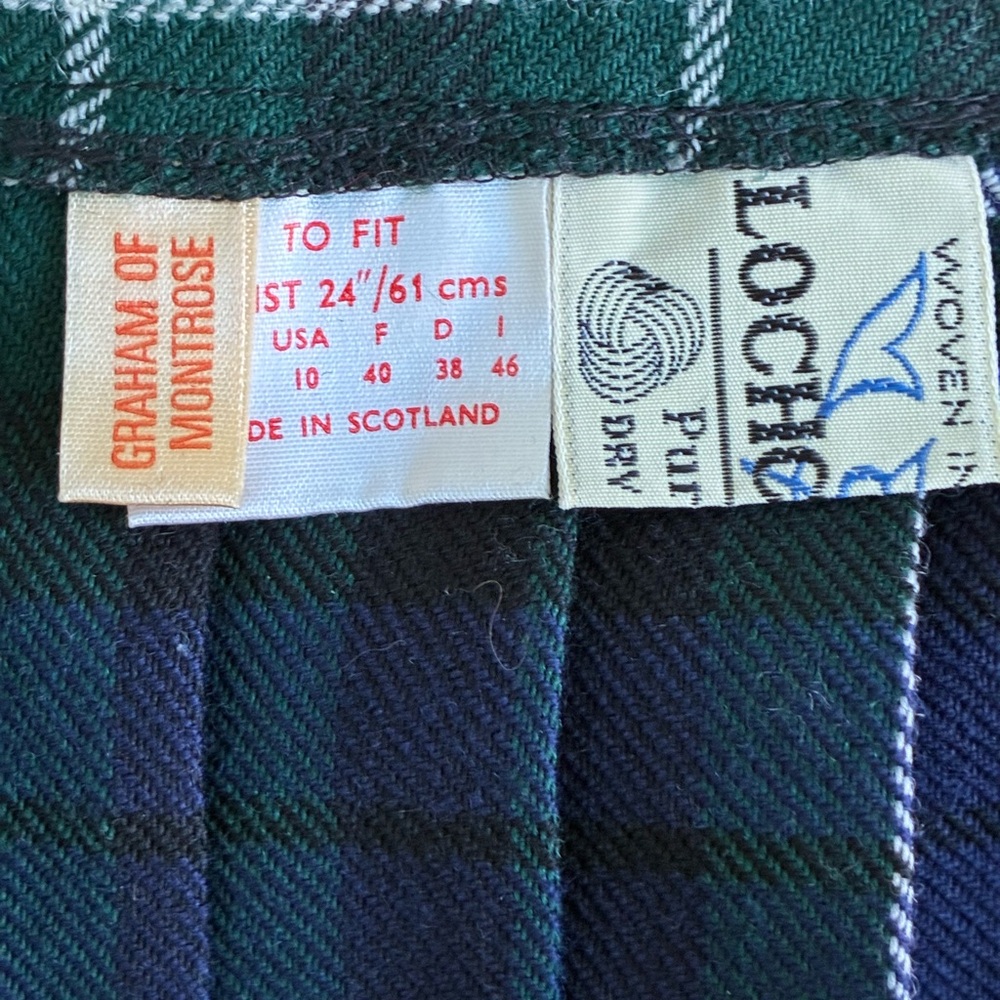 Lochcarron Graham of Montrose Wool Kilt Skirt Made in Scotland Girls 24” Waist - Picture 7 of 7